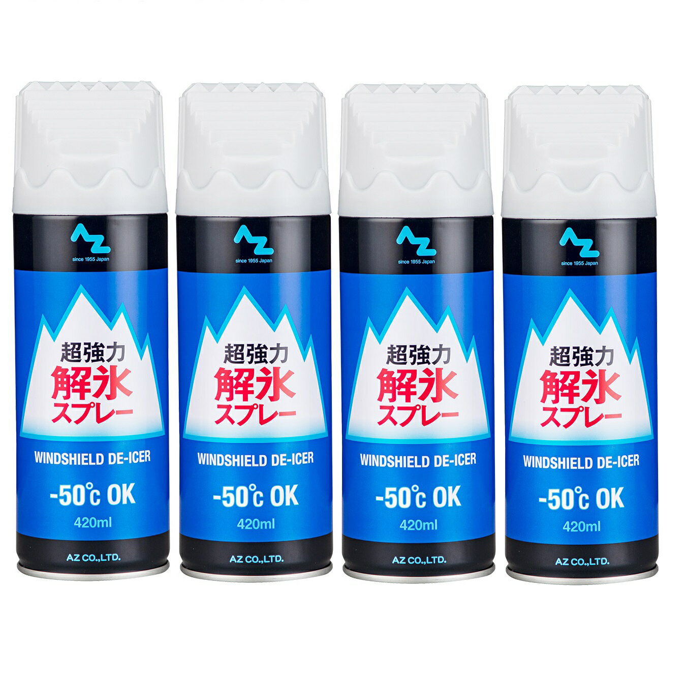 AZ 超強力 解氷スプレー 420ml×4本 DE-ICER/解氷剤/霜とり/霜とかし/氷とかし/氷取り/ディアイサー