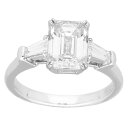 HARRY WINSTON ハリーウィンストン ダイヤモンド(1.77ct E-VVS2) エメラルドカット・クラシック・リング PT950 プラチナ 日本サイ...