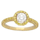 GRAFF グラフ アイコン ダイヤモンド(0.50ct E-VVS2)イエローダイヤモンド(1.72ct) リング 750 K18 YG イエローゴールド 日本サイズ約8号 #48 ロンドン【送料無料】指輪【中古】22570702(4)