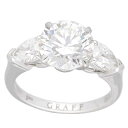 GRAFF グラフ プロミス ラウンド ダイヤモンド(3.02ct E-VS2-3Ex) リング PT950 プラチナ 日本サイズ約12号 #52 ソリティア ...