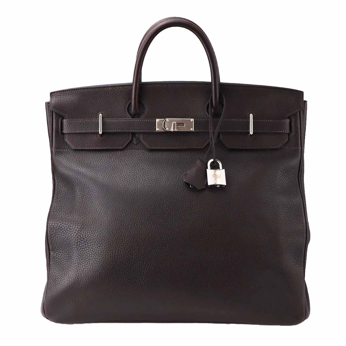 HERMES エルメス オータクロア45 ダークブラウン □D刻印 ヴァッシュフィヨルド シルバー金具【中古】22991202