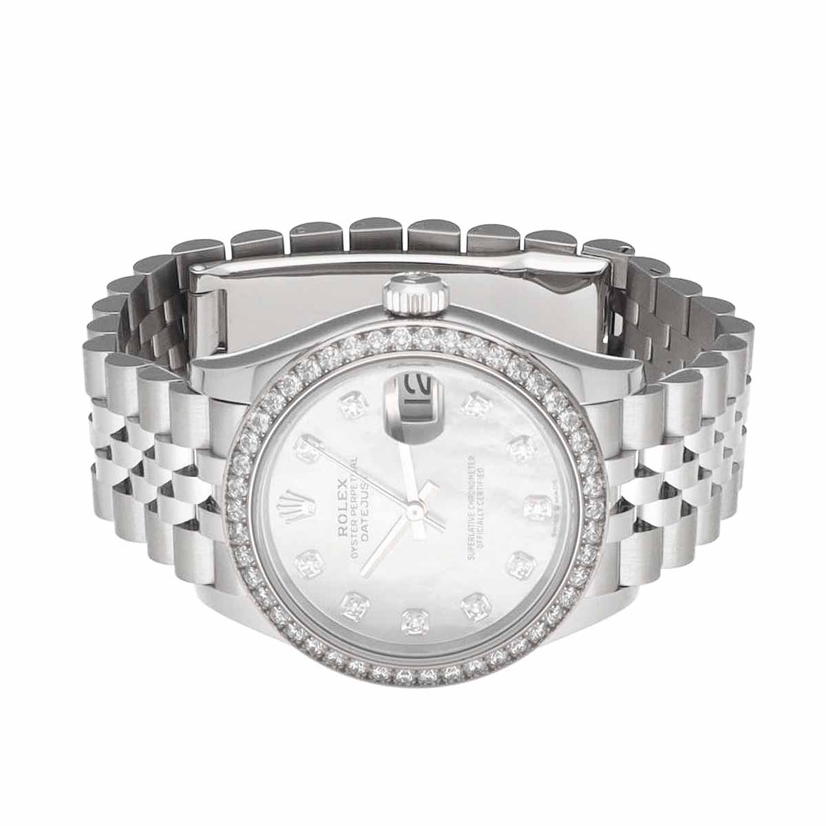 ROLEX ロレックス デイトジャスト31mm ダイヤモンド 時計 278384RBR 自動巻 ランダム番 SS ステンレス WG ホワイトゴールド メーカーメンテナンス済 SWISS MADE【送料無料】【中古】24471202