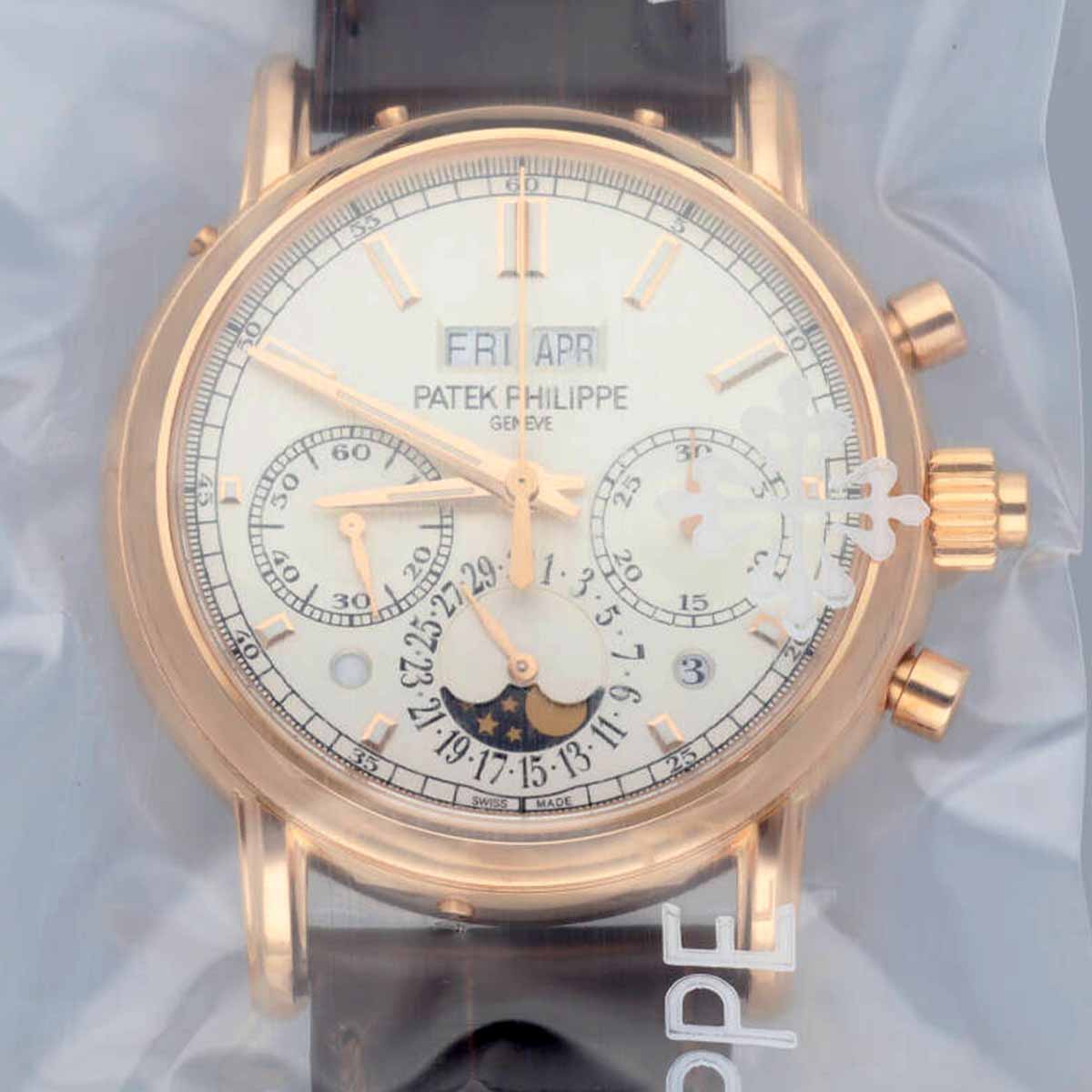 PATEK PHILIPPE パテックフィリップ クランドコンプリケーション 時計 5204R-001 750 K18 PG ピンクゴールド 手巻き ムーンフェイズ スモールセコンド アリゲーター・バンド【送料無料】【中古】2299123422001203