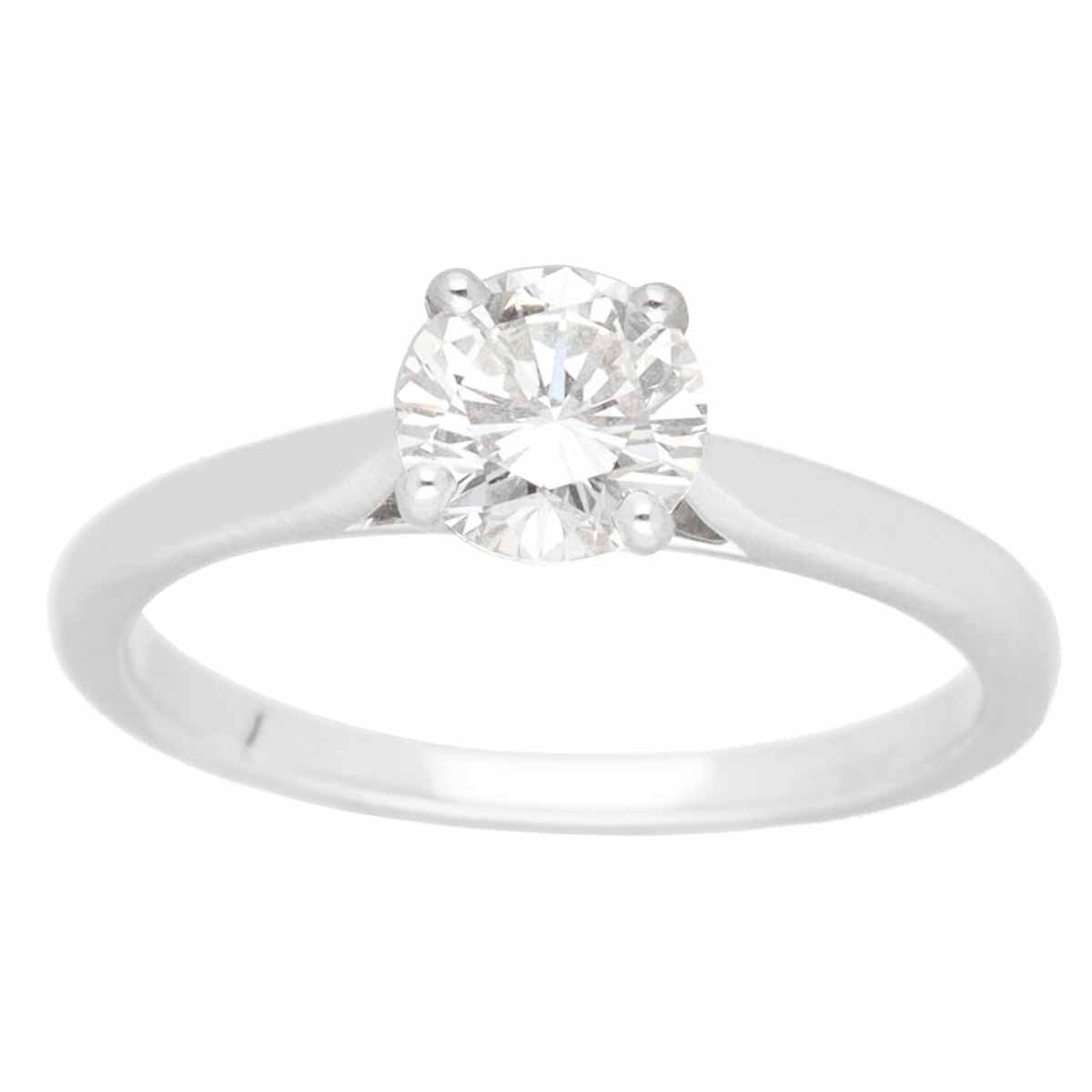 Cartier カルティエ ダイヤ(0.66ct G-VVS2) ソリテール 1895 リング Ref.N4163600 ...