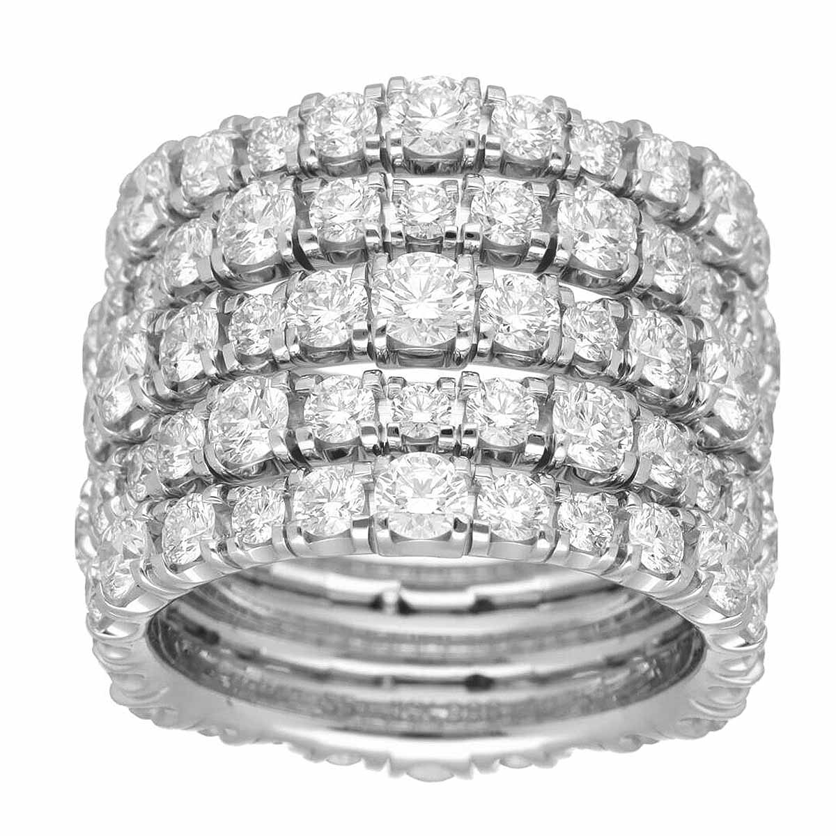 Cartier カルティエ ダイヤモンド(7.16ct) エッセンシャルライン リング 日本サイズ約15号 #55 H434555 750 K18 WG ホワイトゴールド【送料無料】指輪【中古】22871115