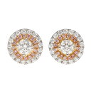 TIFFANY&Co. ティファニー ソレスト ダイヤモンド(約0.16ct/0.16ct)サイドダイヤモンド ピンクダイヤモンド コンビカラー ピアス PT9...