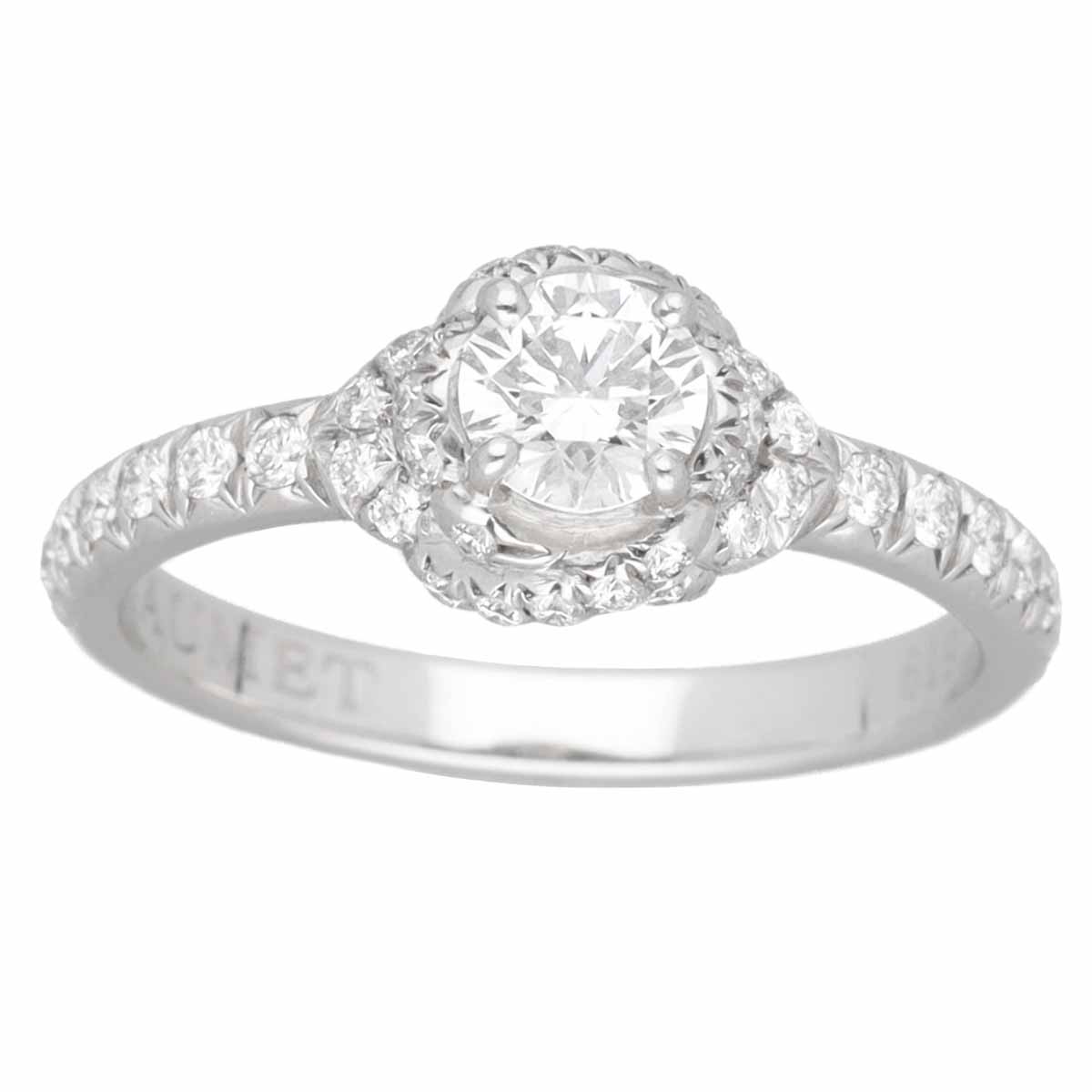 CHAUMET ショーメ ダイヤ(D0.30ct D-VS1-3Ex) リアン・ダムール ソリテール リング Pt950 プラチナ Ref.J3LCZZ 日本サイズ約7号 #47 GIA鑑定書【送料無料】指輪 【中古】32130208