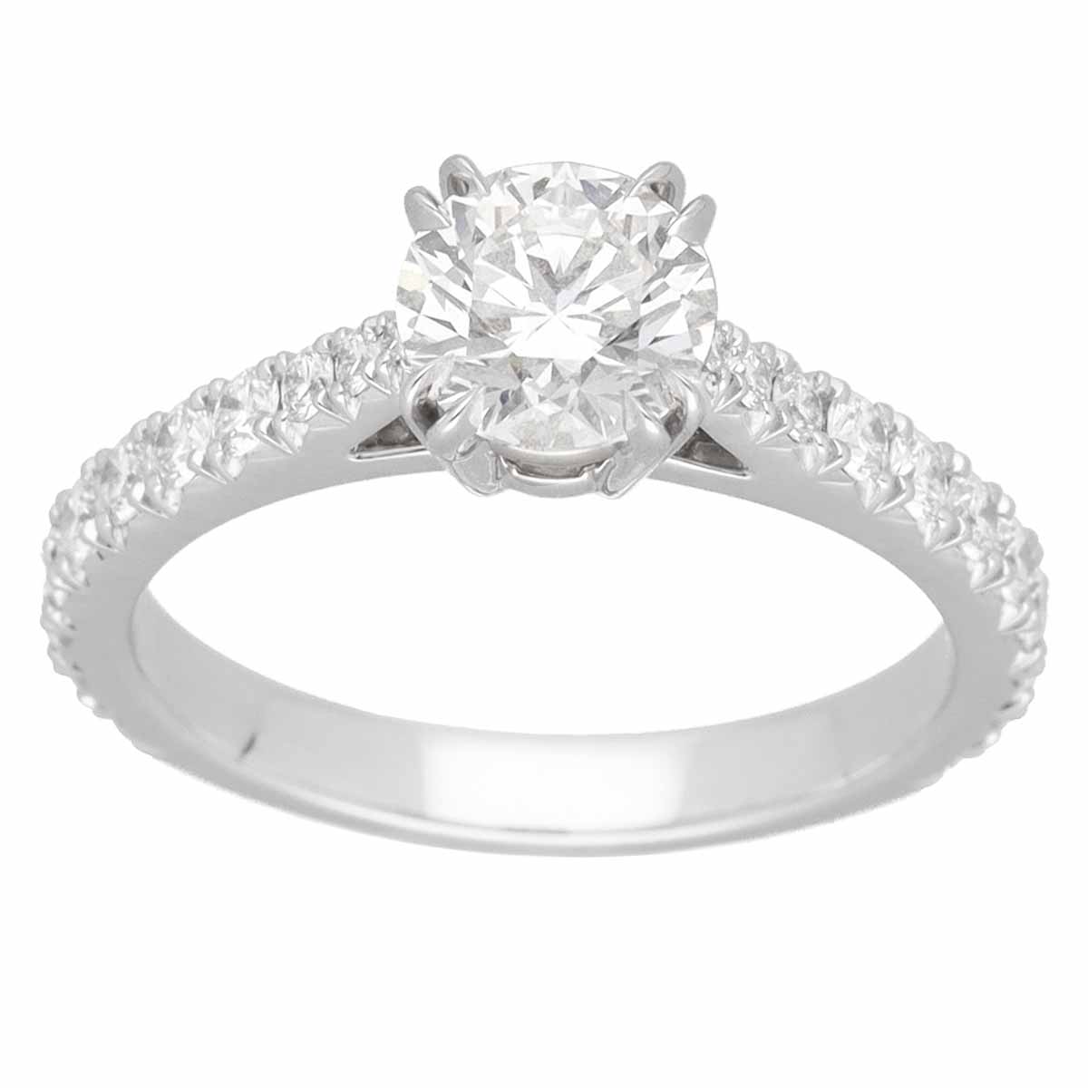 HARRY WINSTON ハリーウィンストン ダイヤモンド(0.75ct F-VVS2-3Ex) ブリリアント ラブ　リング PT950 プラチナ 日本サイズ約7号 #47 HW GIA鑑定書【送料無料】指輪【中古】22270404