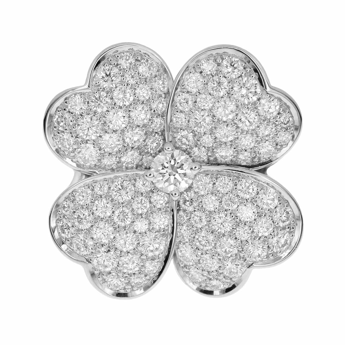 VanCleef&Arpels ヴァンクリーフ＆アーペル コスモス ラージモデル リング ダイヤモンド(D3.26ct) 750 K18 WG ホワイトゴールド 日本サイズ約20号 #60 VCA【送料無料】レディース【中古】321171205