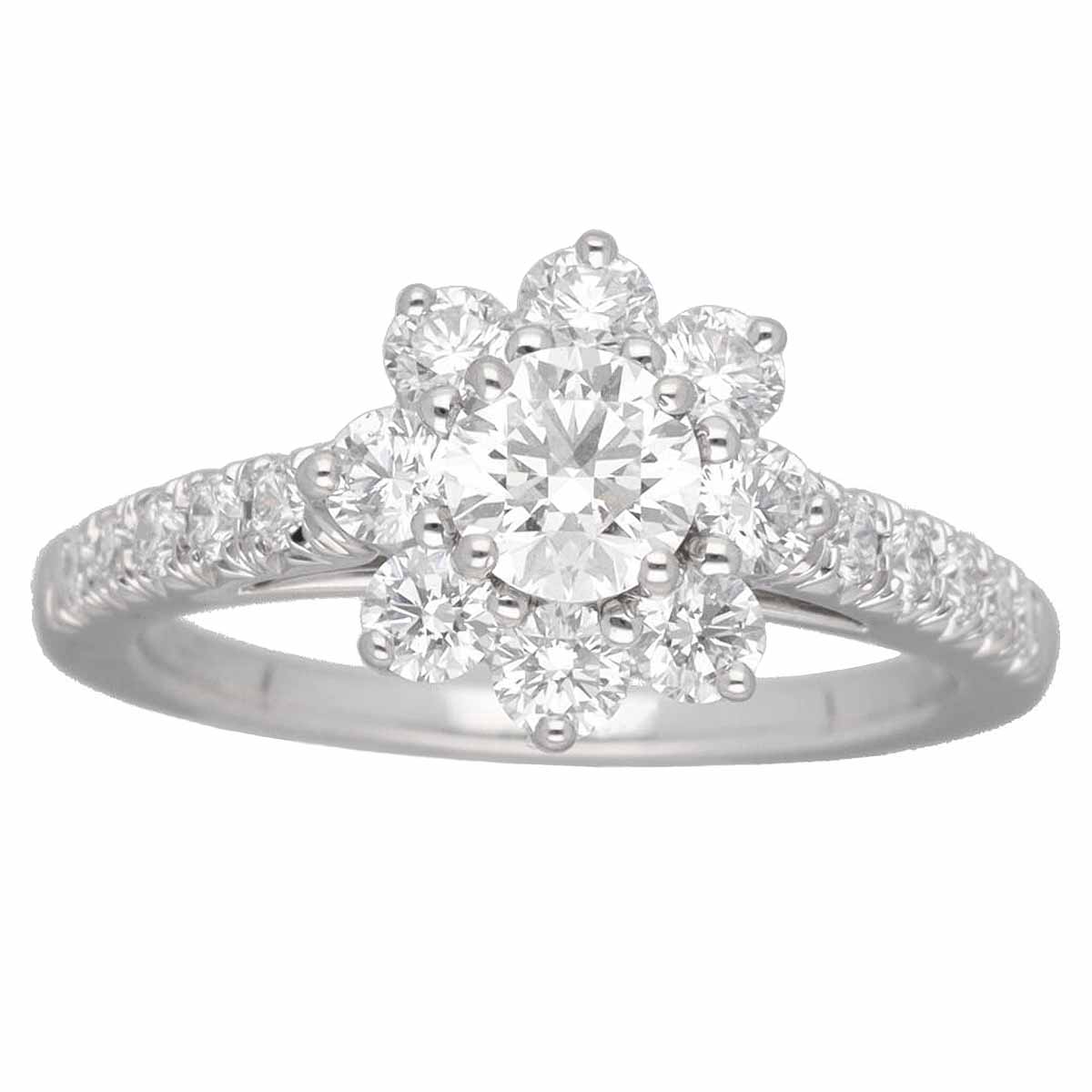 HARRY WINSTON ハリーウィンストン ダイヤモンド(0.30ct/0.95ct) サンフラワー・ミニ・リング PT950 プラチナ 日本サイズ約6号 #46 HW【送料無料】指輪 【中古】21710905のサムネイル