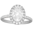 HARRY WINSTON ハリーウィンストン ダイヤモンド(1.54ct D-VS1) オーバルシェイプ・マイクロパヴェ・リング PT950 プラチナ 日本サイズ約7.5号 #47.5 HW GIA鑑定書【送料無料】指輪 レディース【中古】21290405