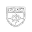 CHANEL シャネル ロゴ エンブレム ブローチ B18V ラインストーン シルバー金具 Made In Italy【送料無料】ココマーク【中古】25010126(4)