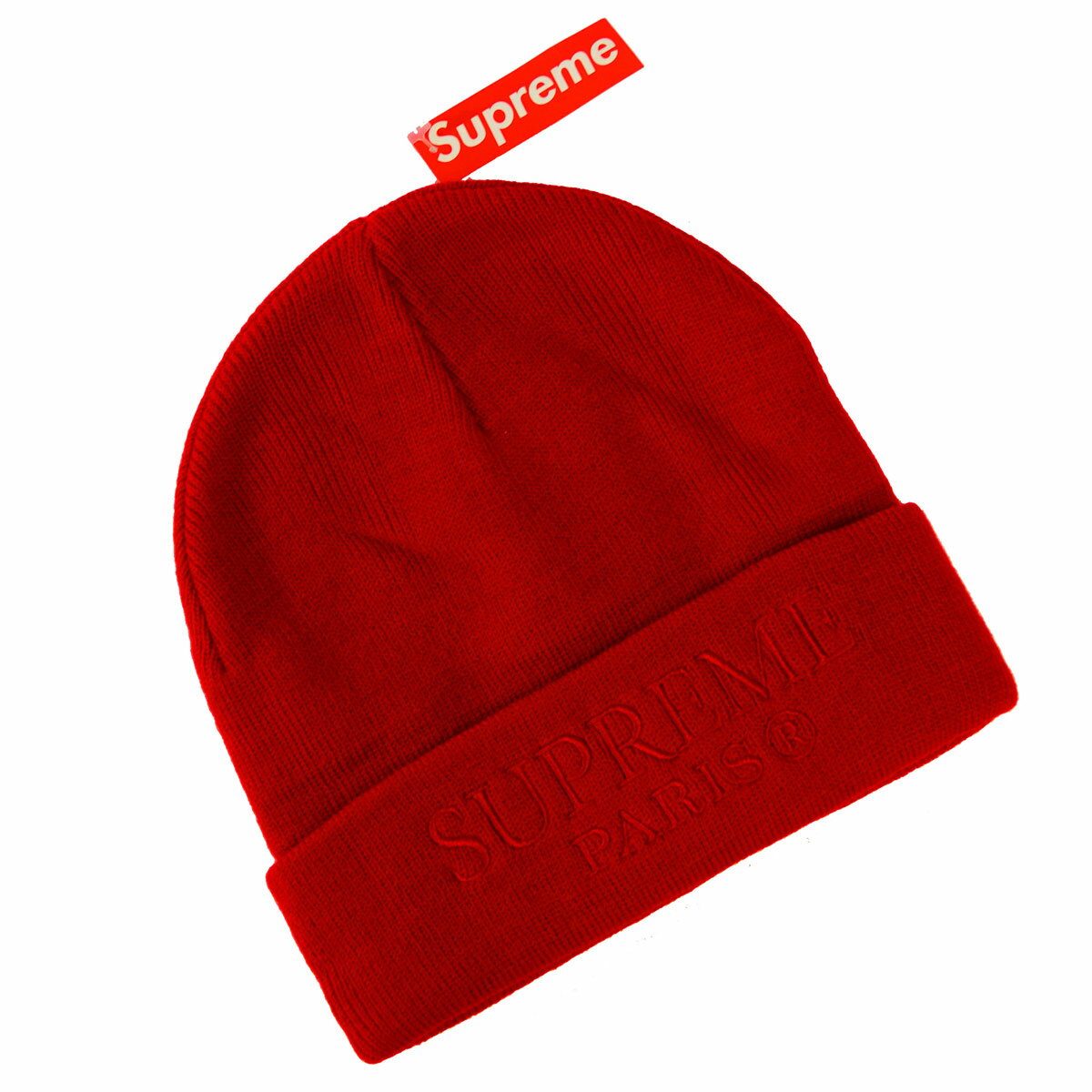 【新品】SS19BN9 Supreme シュプリーム TONAL LOGO BEANIE RED フリーサイズ 100％アクリル Made In China【送料無料】 兼用　帽子【代引き手数料無料】31530746