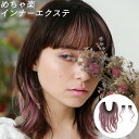 めちゃ楽インナーエクステ ウィッグ エクステンション 9色 くすみカラー 簡単 手軽 ワンタッチ つけ毛 インナーカラー インナーエクステ メッシュエクステ エ...