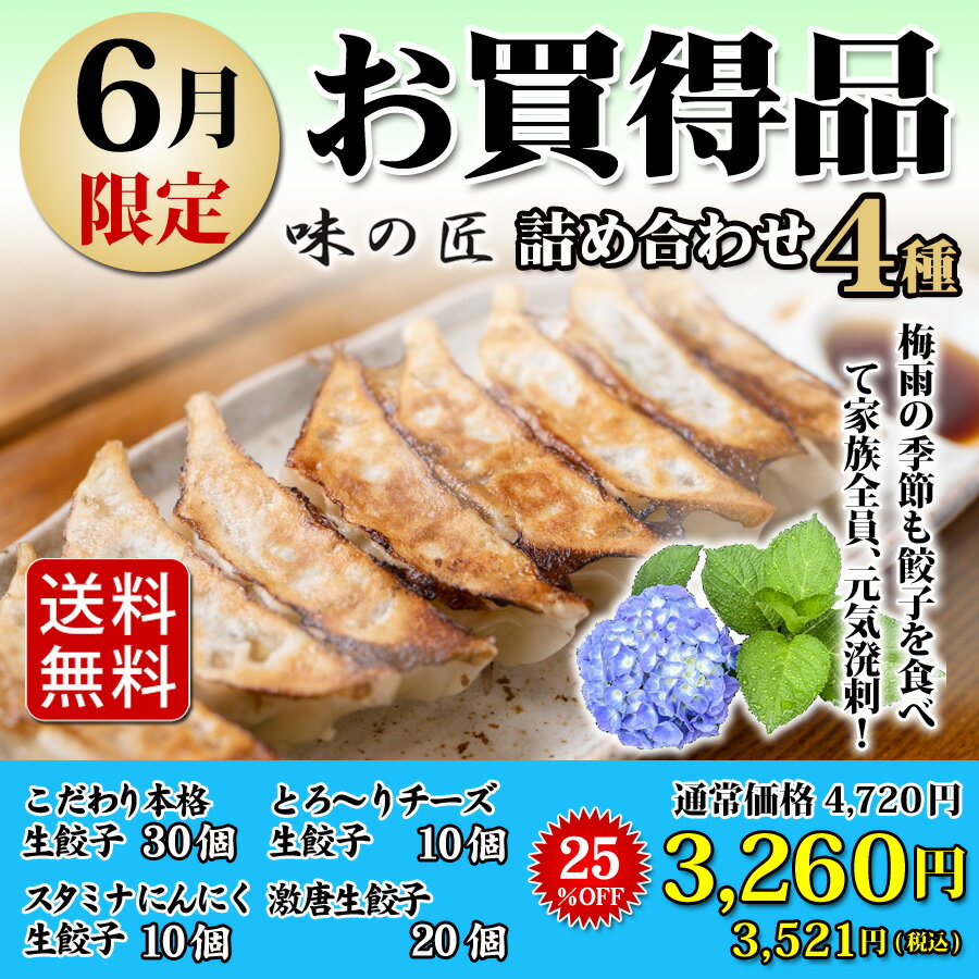 【6月度限定商品】 送料無料 (4種類70個) 14人前 お中元 本格生餃子 セット 詰め合わせ 冷凍餃子 冷凍生餃子 生餃子 冷凍食品 食品 惣..