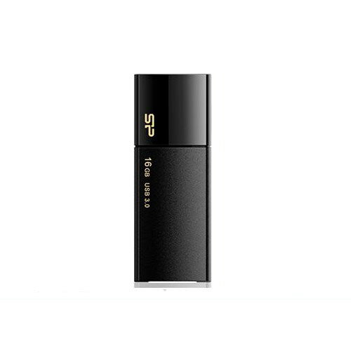 【シリコンパワー】USB3.0スライド式 USBメモリー16GB Blaze B05 ブラック／SP016GBUF3B05V1K【ネコポス対応　送料324円★】