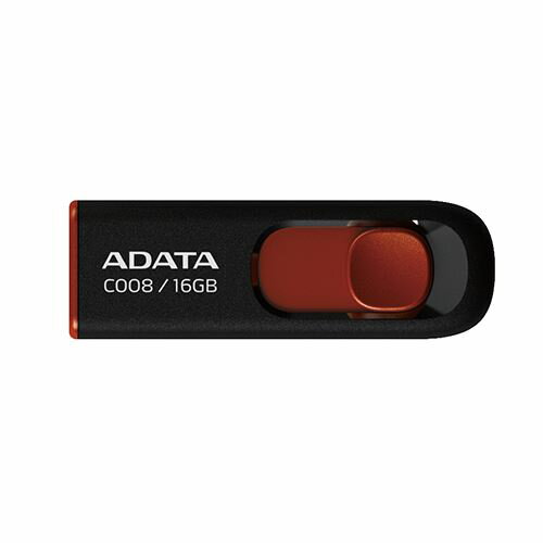 ADATA【エーデータ】スライド式 USBメモリー C008 16GB レッド/AC008-16G-RKD【ネコポス対応 送料324円★】