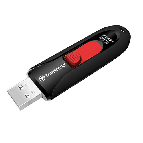 Transcend【トランセンド】スライド式 USBメモリー32GB /TS32GJF590K【4個までネコポス対応　送料324円★】
