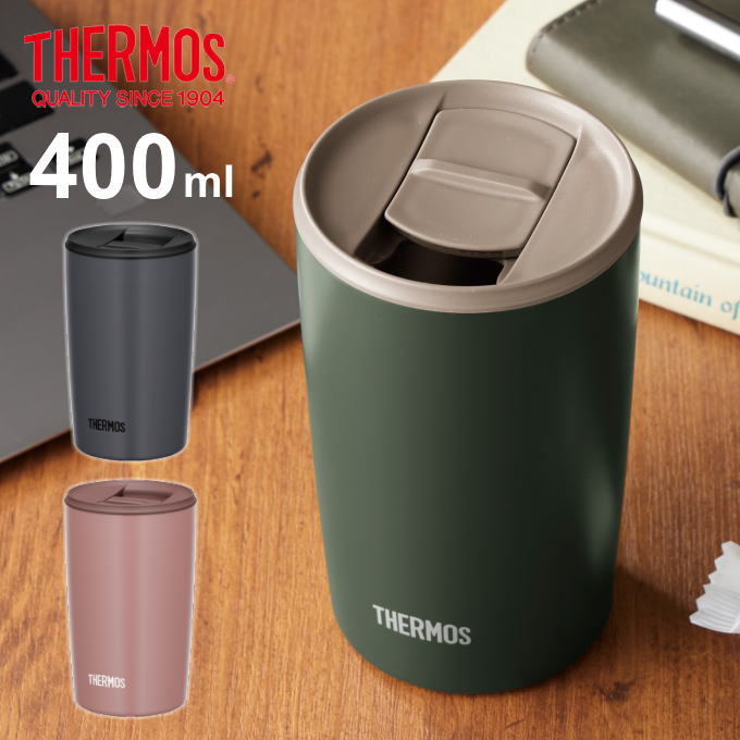 樂天商城 - ＼本日ポイント5倍／タンブラー 蓋付き サーモス 400ml おしゃれ 保温 保冷 マグ コップ 食器 ステンレス THERMOS 真空断熱構造 割れないコップ 小 コップ 割れない マグカップ 軽量 軽い こぼれない ふた フタ 蓋 コーヒー ステンレスマグ