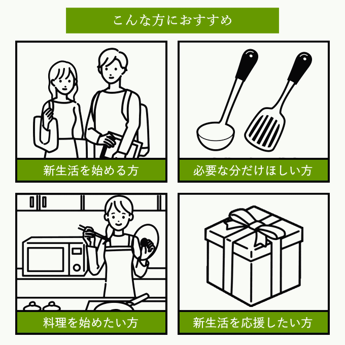 選べる キッチンツール セット 調理器具 福袋 お得 お試し ナイロン キッチンセット 調理道具 食洗機対応 一人暮らし お玉 ターナー フライ返し トング ヘラ 便利 ひとり暮らし 初心者 新社会人 大学生 新生活 KT-3点-select azmax-direct-10029320 AZmax Direct サンプル画像2