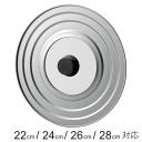 \本日ポイント5倍/フライパン 蓋 22cm 24cm 26cm 28cm 兼用 4サイズ ガラス蓋 22〜28 フライパンカバー フライパンの蓋 フライパン蓋...