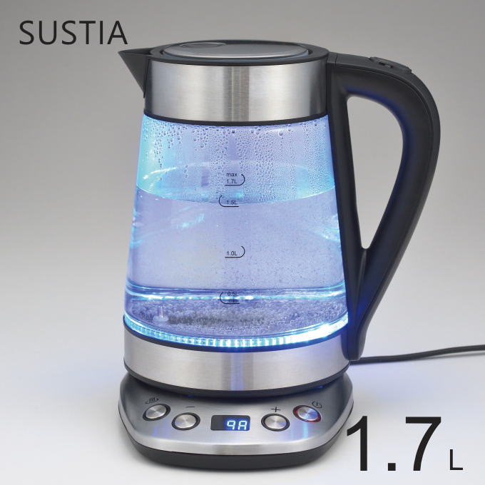 ケトル 800ml ステンレス PDK-80 0.8L 電気ケトル 電気 お湯 湯沸かし コンパクト 1人暮らし