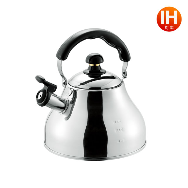 ＼ポイント5倍／ニューロイヤル 目盛付き 笛吹きケトル 2.5リットル IH対応(ガス火もOH) 日本製 NR-106