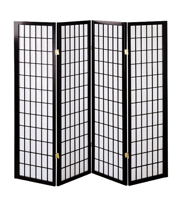 ＼本日ポイント5倍／和風衝立4連 こだま 高さ150cm JP-和風衝立4連こだま(BK) JP4BK 弘益
