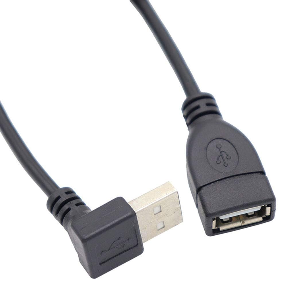 樂天商城 - KKM-ラブショー【JCT請求書発行可能】USB2.0 延長ケーブル 上下左右L90°L型 Aオス to Aメス 金メッキコネクタ付き 高速 480Mbpsのデータ転送同期リード(0.5m上L)