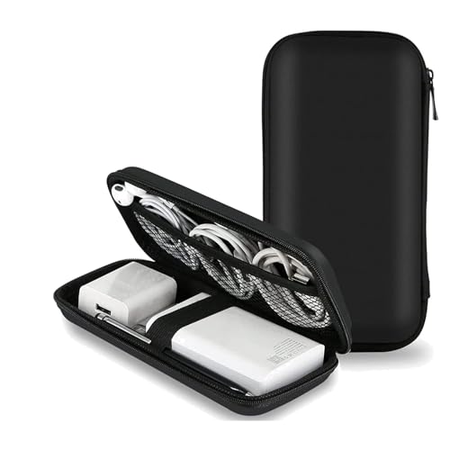 モバイルバッテリー対応収納ケース 収納ポーチ バッグ 便利グッズ モバイル収納 USB用収納ポーチバッグ ガジェットポーチ 大容量 防水 防震 防塵 軽量 充電ケーブル スマホPC周辺機器 SDカード用 ブラック azmeilly32-10069639 ネムクル サンプル画像2