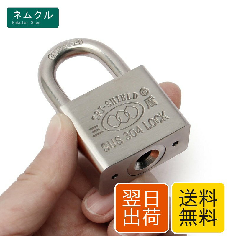 Aicosineg 南京錠 鍵式 304ステンレス製 屋外 耐久性 耐食性 防水 鍵穴 防犯 キーロック セキュリティロック シルバー 幅30×奥行16×高さ54mm 鍵4本付