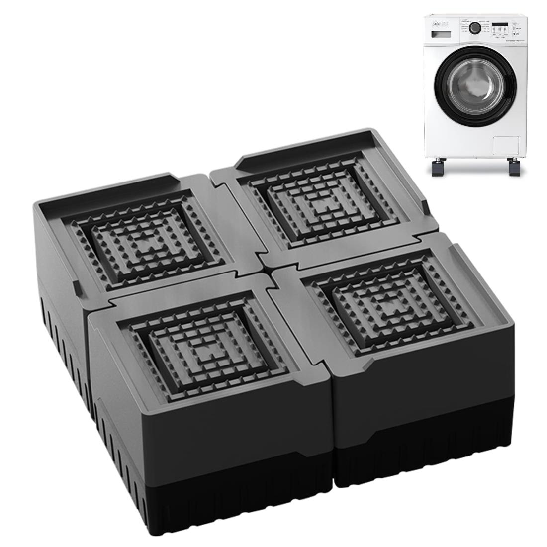 nediea 洗濯機用防振ゴム 洗濯機用防振かさ上げ台 据付脚 耐震 防音 踏ん張るマン 洗濯機 高さ調整 継..