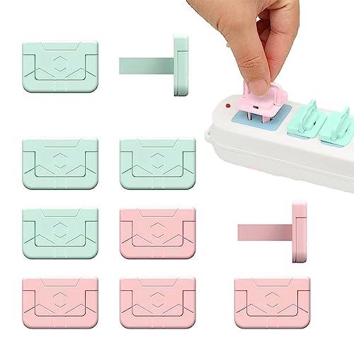 YFFSFDC コンセントカバー カラー コンセントキャップ コンセントガード カバー ほこり防止 コンセントキャップ プラグ安全カバー 子供 感電防止 家と学校に適用 (緑とピンク)