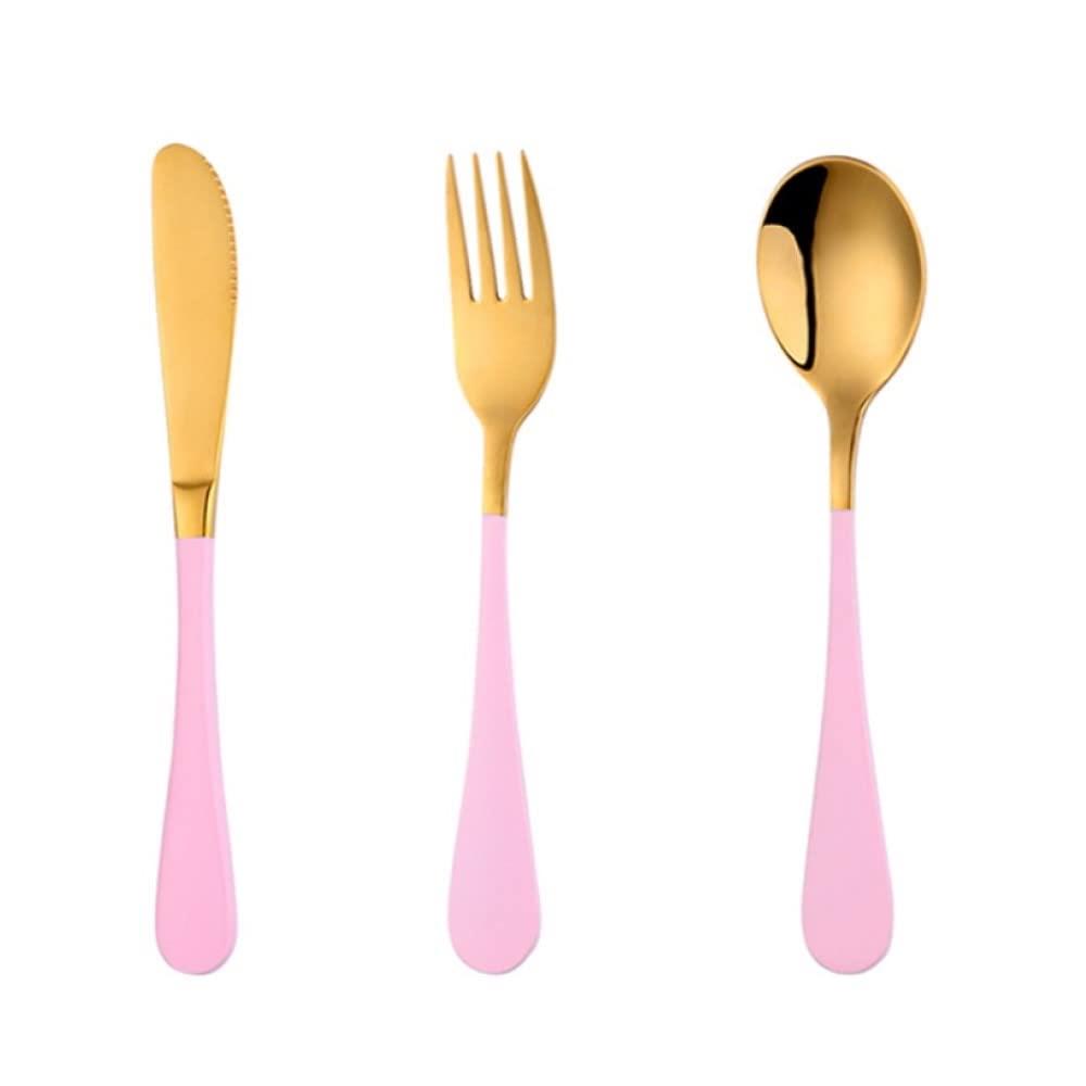 Buyer Star 子供用 ステンレス カトラリーセット ナイフ フォーク スプーン 3点セット キッズ食器 可愛..