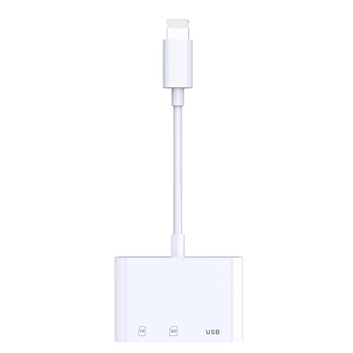 [ޥ饽ݥ5]iPhone SDɥ꡼Apple MFiǧʡ3 in 1 SDɥ꡼ SD TF USB饢ץ ®ǡž Ѵץ ̿ ӥǥ ܡ  ǡ iPhone/iPad/IOSб