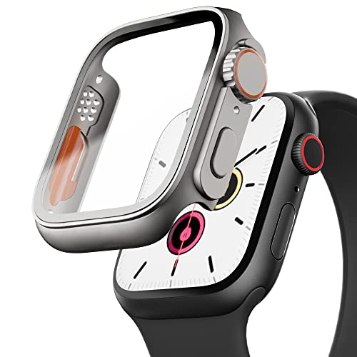 [マラソン期間中ポイント5倍]PZOZ Apple Watch 4/5/6/SE/SE2 ケース 44mm 保護フィルム アップルウォッチ4/5/6/SE/SE2 PC カバー 全面保護 耐衝撃