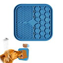 RICISUNG ペット用品 早食い防止 ペット食器 スローフード 給餌器 犬 なめるパッド 吸盤 ペット風呂用品 シリカゲル吸盤食パッド 舐めパッド スローフードトレーニング肥満を防ぐ 風呂抵抗対策 ストレスを減らす 分散に注意する 菓子をなめる 水洗いできます(青)