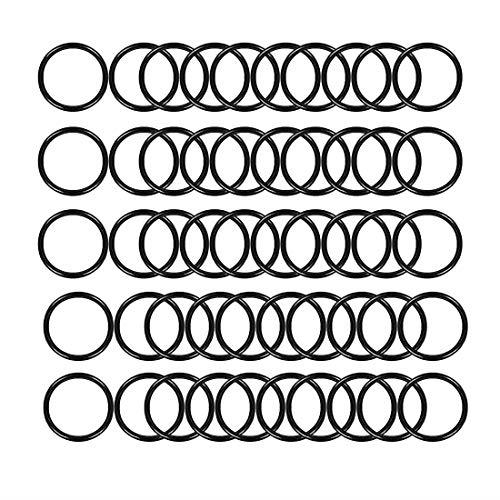 Ofowin 50個入り Oリング ニトリルゴム 7mm x 9mm x 1mm ブラック オーリング 7mmの内径 9mmの外径 1mm幅 円形 シール ガスケッ ト耐熱 耐油 防水 耐摩耗性 車 エアコン 各種機器のガスケットに 機械修理 完全密封
