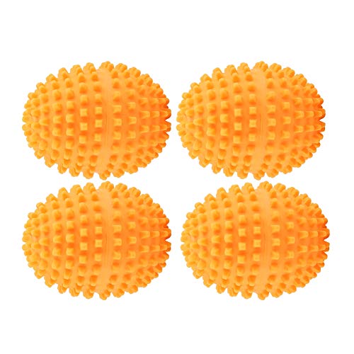 [マラソン期間中ポイント5倍]Alomejor1 ランドリーボール ボール洗う 4個 洗濯ボール オレンジ色 ユニークなマッサージノジュールデザイン