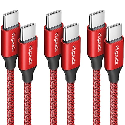 USB C ケーブル [3本セット 1m/1m/2m] etguuds タイプc ケーブル pd対応 CtoC ケーブル 60W急速充電 Type c to Type c ケーブル 高耐久ナイロン Macbook Pro、iPad Mini 6/Pro/Air、Galaxy S23 Ultra S23 S22 S21 S20 S10 A53 M23、PixelなどUSB-C機器対応