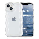 GUAGUA iPhone 13 ケースクリア ウェーブ いphone 13 ソフト 純透明 ケースTPU ウェーブ 人気 バンパー 耐衝撃 超軽量 薄型 ワイヤレス充電対応 ストラップホール付き 楕円形カメラ アイフォン13 6.1インチ用 カバー(クリア 純透明 )