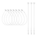 Yesallwas タグファスナー ループロック 透明 18cm 1000本 スナップ ロックピン ループピン プラスチック 業務用 洋服用タグファスナー (1...