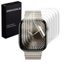 ZIZUCHLE for Apple Watch 10 46mm 用 液晶保護フィルム アップルウォッチ Series 10 用 画面保護フィルム 46mm 24時間自動修復技術 TPUフィルム 画面保護シート 液晶シール 液晶保護 ソフト 衝撃吸収 取付簡単 気泡なし 高透過率 指紋防止 (46mm,透明)