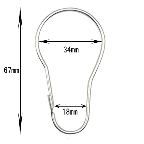 [マラソン期間中ポイント5倍]KaiYi シャワーカーテンリング カーテンリングフック カーテンフック 20個入り スライドリング しっかり 固定 メタル 2