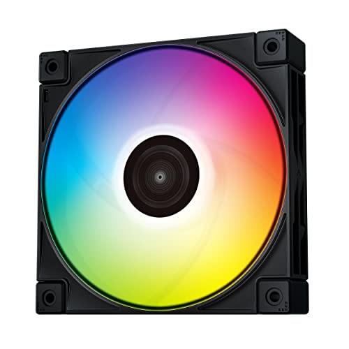 マラソン期間中ポイント5倍 DeepCool FC120 PC ファン 120mm 1800RPM 61.91CFM FDB コンピュータケースファン 5V-3Pin RGB 4 ピン PWM 冷却ファン 静音 28dB(A) 以下 ケース用高性能 CPU 液体クーラーおよび CPU 空冷クーラー ブラック