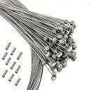SENQI自転車ブレーキインナーケーブル エンドキャップ付き 10本入り 1m 2m