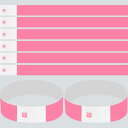 idoorfree 使い捨てリストバンド 9色選択 100枚/200枚/450枚/500枚/1000枚 カラーリストバンド 入場バンド テープ 入場制限 人数管理 ワンタッチ装着 人数カウント遊園地水場適用 防水コンサート 遊園地 再入場管理 イベント100枚 ピンク