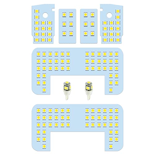 ZXREEK プラド 150系 LED ルームランプ TZ-G/TX-Lパッケージ (7人乗り) 専用設計 室内灯 純正交換 142 発 爆光 ホワイト 6000K LAND CRUISER PRADO 150系 GDJ/TRJ15 系 前期 中期 後期 LED バルブ LEDルームランプ 取付簡単 8 点セット（Bタイプ：プラド150系 2列目 3列目プ