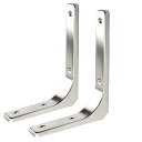 Homeme 棚受け 金具 L字型 ブラケット ステンレス製 耐荷重25-75KG 2本入 壁 棚 棚支え 金具 ネジ付 20cm