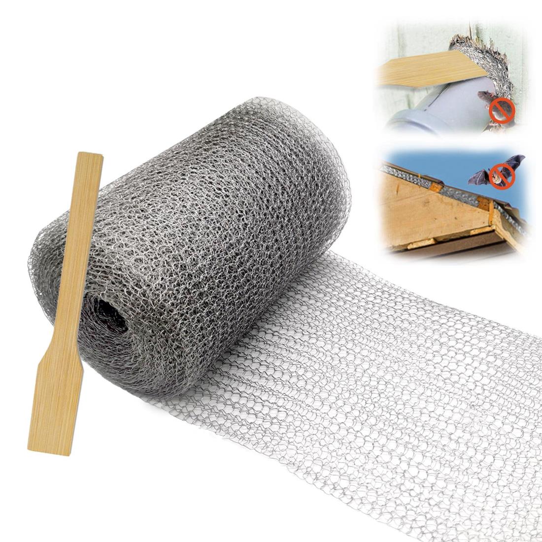 Chosenal ネズミ駆除 網 ステンレスソフトネット ねずみ対策 コウモリ撃退グッズ 使いやすい ナメクジ こうもり ヘビ ネズミ 侵入防止 金網 (12.7cm×3m)